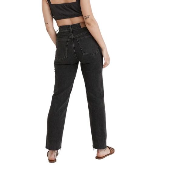 MADEWELL The Perfect Vintage Straight Jean Women 24 Black Gorpcore Travel Retro - Picture 3 of 13